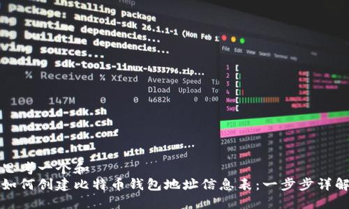 思考一个和  
如何创建比特币钱包地址信息表：一步步详解